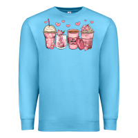 Ocean Blue mother's day floral coffee cups Premium Sweatshirt - Zillion Design Studio