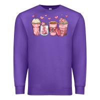 Purple mother's day floral coffee cups Premium Sweatshirt - Zillion Design Studio