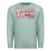 Seafoam mother's day floral coffee cups Premium Sweatshirt - Zillion Design Studio