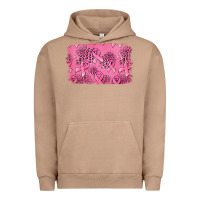 Pigment Burro Distressed breast cancer background Urban Hoodie - Jasminsmagicworld