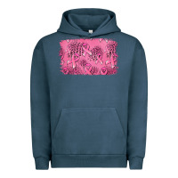 Pigment Midnight Navy Distressed breast cancer background Urban Hoodie - Jasminsmagicworld
