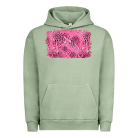 Pigment Oil Green Distressed breast cancer background Urban Hoodie - Jasminsmagicworld