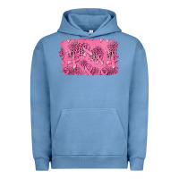 Pigment Pebble Blue Distressed breast cancer background Urban Hoodie - Jasminsmagicworld