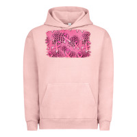 Pigment Salmon Distressed breast cancer background Urban Hoodie - Jasminsmagicworld