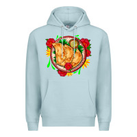 Blue Mist empanadas plate and roses Premium Hoodie - AdoDesignShop