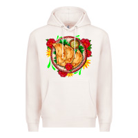 Pale Pink empanadas plate and roses Premium Hoodie - AdoDesignShop