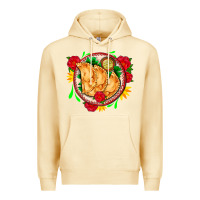 Pina Colada empanadas plate and roses Premium Hoodie - AdoDesignShop