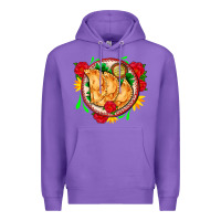Purple empanadas plate and roses Premium Hoodie - AdoDesignShop