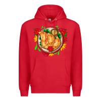 Red empanadas plate and roses Premium Hoodie - AdoDesignShop