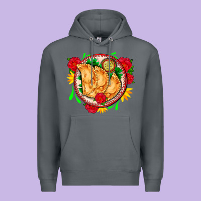 Empanadas Plate And Roses Premium Hoodie Designed By Adodesignshop