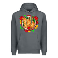Rock empanadas plate and roses Premium Hoodie - AdoDesignShop