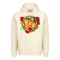 Sandshell empanadas plate and roses Premium Hoodie - AdoDesignShop