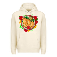 Tofu empanadas plate and roses Premium Hoodie - AdoDesignShop