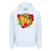 White empanadas plate and roses Premium Hoodie - AdoDesignShop