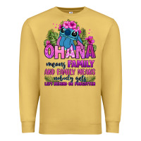 Antique Gold ohana means family Premium Sweatshirt - Zillion Design Studio