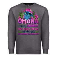 Charcoal Heather ohana means family Premium Sweatshirt - Zillion Design Studio