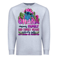 Heather Grey ohana means family Premium Sweatshirt - Zillion Design Studio