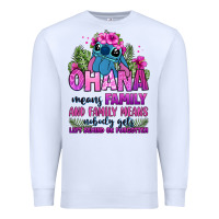 White ohana means family Premium Sweatshirt - Zillion Design Studio