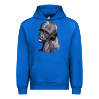 Cobalt Baby Gorilla Head Urban Hoodie - LillyAllenDesigns