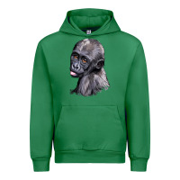 Emerald Baby Gorilla Head Urban Hoodie - LillyAllenDesigns