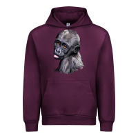 Mauve Wine Baby Gorilla Head Urban Hoodie - LillyAllenDesigns