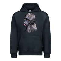 Navy Baby Gorilla Head Urban Hoodie - LillyAllenDesigns