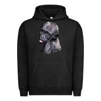 Pigment Black Baby Gorilla Head Urban Hoodie - LillyAllenDesigns