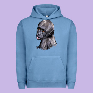 Baby Gorilla Head Urban Hoodie Designed By Lillyallendesigns
