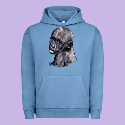 Baby Gorilla Head Urban Hoodie Designed By Lillyallendesigns