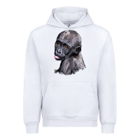 White Baby Gorilla Head Urban Hoodie - LillyAllenDesigns