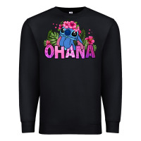 Black ohana stitch Premium Sweatshirt - Zillion Design Studio