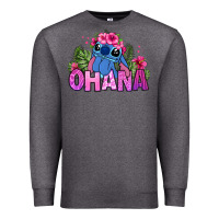 Charcoal Heather ohana stitch Premium Sweatshirt - Zillion Design Studio
