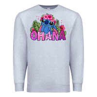 Heather Grey ohana stitch Premium Sweatshirt - Zillion Design Studio