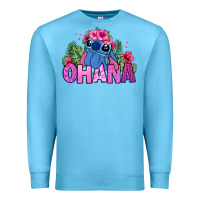 Ocean Blue ohana stitch Premium Sweatshirt - Zillion Design Studio