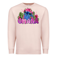 Pale Pink ohana stitch Premium Sweatshirt - Zillion Design Studio