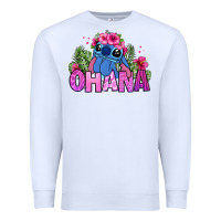White ohana stitch Premium Sweatshirt - Zillion Design Studio