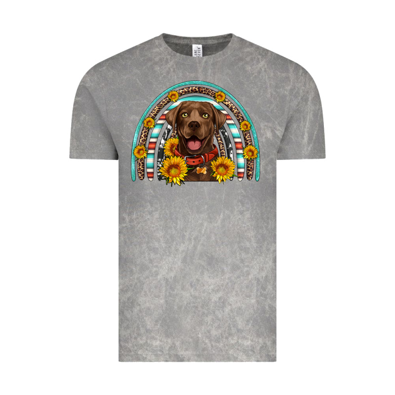 Chocolate Labrador Rainbow Vintage Tee by Artiststas | Teevron