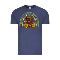 Vintage Denim chocolate labrador rainbow Vintage Tee - Artiststas