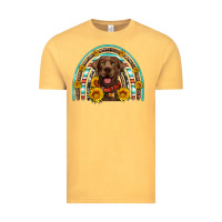 Vintage Mustard chocolate labrador rainbow Vintage Tee - Artiststas