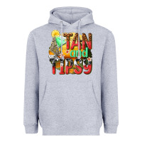 Heather Grey tan and tipsy Heavyweight Hoodie - texasbilliewilder