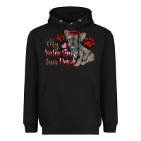 Black my valentine has paws french bulldog Heavyweight Hoodie - RanaPortraitStore