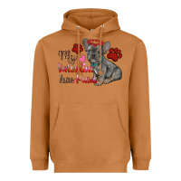 Meerkat my valentine has paws french bulldog Heavyweight Hoodie - RanaPortraitStore