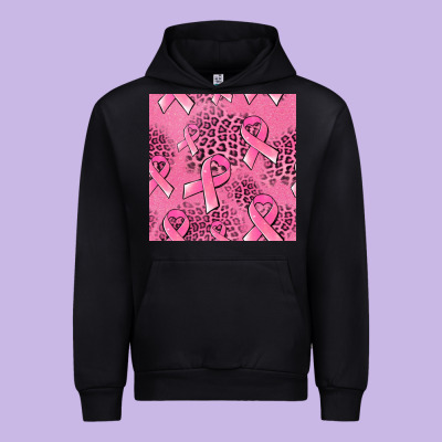 Breast Cancer Seamless Pattern Urban Hoodie Designed By Jasminsmagicworld