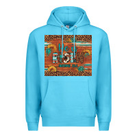 Ocean Blue he is risen gemstone sunflower leopard Premium Hoodie - Artiststas