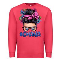 Cardinal ohana stitch messy bun Premium Sweatshirt - Zillion Design Studio