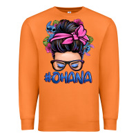 Carrot ohana stitch messy bun Premium Sweatshirt - Zillion Design Studio