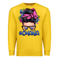 Lemon ohana stitch messy bun Premium Sweatshirt - Zillion Design Studio