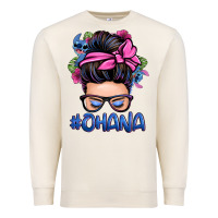 Sandshell ohana stitch messy bun Premium Sweatshirt - Zillion Design Studio