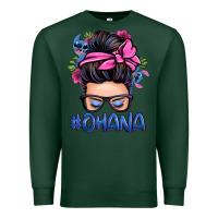 Sports Green ohana stitch messy bun Premium Sweatshirt - Zillion Design Studio