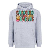 Heather Grey cafecito y chisme Heavyweight Hoodie - Zillion Design Studio